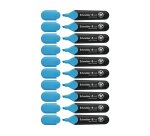 Surligneur schneider job pointe biseautee rechargeable avec maxx 660 refill station  resiste evaporation bleu