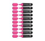 Surligneur schneider job pointe biseautee rechargeable avec maxx 660 refill station  resiste evaporation rose