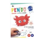 Pate a modeler dtm pen'do crayon a colorier apres       sechage lot 3 couleurs        aquatique