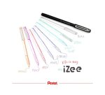 Stylo-bille pentel izee a capuchon pointe moyenne 1mm   encre faible viscosite        rechargeable violet