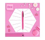 Stylo-bille pentel izee retractable ecriture moyenne  pointe 1mm encre faible       viscosite rechargeable rose