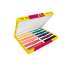 Crayon couleur jovi woodless triangulaire mine resistante  haut pouvoir couvrant inodore couleurs vives pack 288 unités