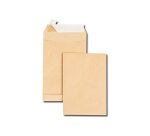 Pochette gpv a soufflets 30mm kraft brun resistant 120g b5 176x250mm fermeture bande silicone bte de 250u