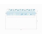 Enveloppe gpv everyday blanche 80g dl 110x220mm fenetre 45x100mm fermeture securisee collage renforce boite 500 unites