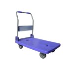 Chariot pliant viso metal polypropylene 2 roues fixes 2 pivotantes patins antiderapants plateforme 60x90cm charge 320kg