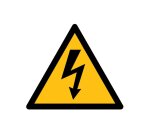 Sticker sol viso danger electricite pictogramme adhesif antiderapant cote 500mm conforme norme iso 7010