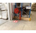 Sticker sol viso zone extincteur pictogramme adhesif antiderapant cote 500mm conforme norme iso 7010