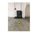 Sticker sol viso zone extincteur pictogramme adhesif antiderapant cote 500mm conforme norme iso 7010