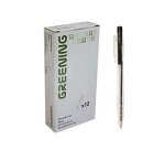 Stylo greening rétractable coloris noir