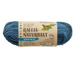 Raphia végétal brin 1m pelote 50g coloris bleu