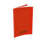Cahier conquérant polypropylène a5+ 17x22cm 140 pages 90g séyès coloris rouge