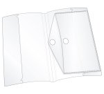 Protège agenda viquel scolaire enveloppe en         polypropylène fermeture       bouton 184x184272mm