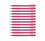 Stylo-bille pentel feel-it écriture moyenne pointe 0.7mm encre coloris rose