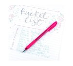 Stylo-bille pentel feel-it écriture moyenne pointe 0.7mm encre coloris rose