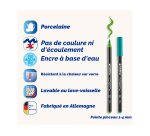 Feutre edding porcelaine e4200 céramique émaillée verre pointe pinceau fine flexible pochette 6 coloris chauds