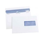 Enveloppe gpv c5 162x229mm 90g adhésive fermeture rapide sécurisée définitive fenêtre 45x100mm blanche boîte 500 unités