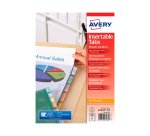 Pochette intercalaire avery pp 180 microns 12 touches ultra-résistantes onglet personnalisable coloris transparent