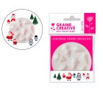 Moule dtm mini silicone diamètre 70mm réalisation miniature pâte polymère four modèles assortis lot 6 unités