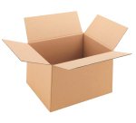 Caisse américaine kraft 400x300x270mm simple cannelure livrée à plat écru