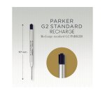 Recharge parker stylo-bille métal pointe large coloris noir