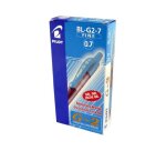 Roller pilot g2+ 7 fun ecriture moyenne 0.4mm encre gel retractable corps translucide grip caoutchouc turquoise