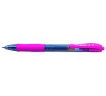 Roller pilot g2+ 7 fun ecriture moyenne 0.4mm encre gel retractable corps translucide grip caoutchouc rose