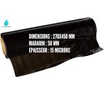 Film etirable manuel cast eco polyethylene 20 microns face  interne collante 450mmx270m   coloris opaque noir