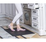 Tapis antifatigue maty flex lutte contre les douleurs au  dos et aux pieds maison       bureau usine 51x99cm noir