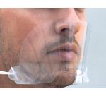 Ecran de protection bucco-nasal avec mentonniere  materiel pet 17x8,5 cm