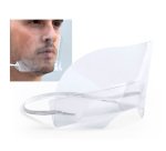 Ecran de protection bucco-nasal avec mentonniere  materiel pet 17x8,5 cm