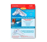 Masque facial protecteur glasspack 200 mc renforcement frontal pvc 300 mc fermeture  avec elastique mesures