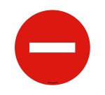 Stickers cep de signalisation du sens interdit pose au sol  diametre 45cm