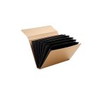 Classeur-trieur multo kraft carton 7 compartiments a4     fermeture elastique