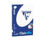 Papier clairefontaine clairalfa extra blanc a4 350g/m2 blancheur 170 opacité 93 rigidité 135 toucher satiné 125 feuilles