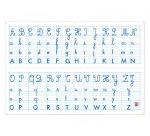 Tableau alphabet et seyes recto/verso bouchut grandremy pellicule effacable 5         oeillets de suspension