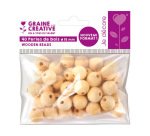 Perles en bois graine creative diametre 15mm sachet 40 pieces