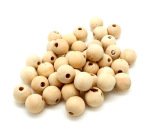 Perles en bois graine creative diametre 15mm sachet 40 pieces
