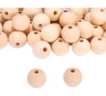 Perles en bois graine creative diametre 25mm sachet 10 pieces