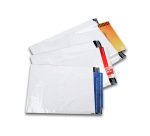 Pochette gpv polyethylene adhesive 275x365 blanc/noir   paquet de 10