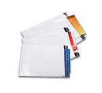 Pochette gpv polyethylene adhesive 310x410 blanc/noir   paquet de 10