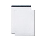 Pochette gpv polyethylene adhesive 360x485 blanc/noir   paquet de 10
