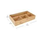 Organisateur cep bambou naturel 4 compartiments       vernis protecteur