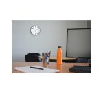 Horloge co2 cep diametre 35cm affiche heure format          analogique et niveau qualite  air coloris blanc et bleu