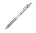 Porte-mines pentel graphgear 300 canon fixe 4mm mine 0,7mm grip metal gomme avec capuchoncorps metal coloris blanc