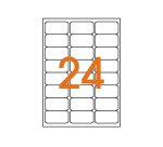Étiquette adhésive apli agipa jet d'encre 63.5x33.9mm formats paramétrés boîte 2400 unités