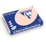 Papier clairefontaine multifonction laser couleur   trophe a3 160g/m2saumon       parfaite opacite paquet 250