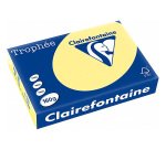 Papier clairefontaine multifonction laser couleur   trophe a3 160g/m2 jonquille   parfaite opacite paquet 250