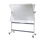 Tableau blanc rotatif vanerum emaille magnetique cadre      aluminium lisse anodise       fixation mure 100 x200cm