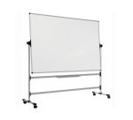 Tableau blanc rotatif vanerum emaille magnetique cadre      aluminium lisse anodise       fixation mure 100 x200cm