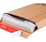 Pochette expedition colompac carton rigide brun bande      adhesive 210x265x30mm